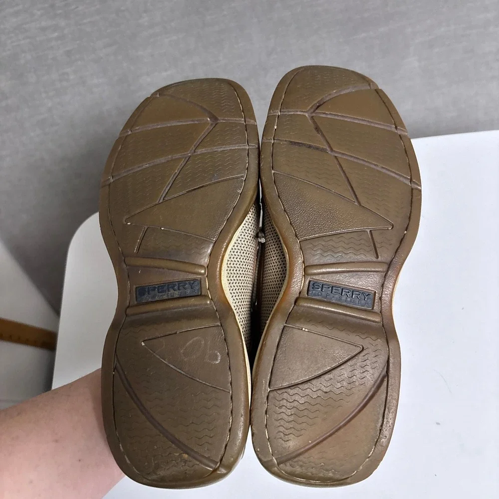 Sperry Boat Shoes 8M Brown Leather Mesh Nautical Classic Casual Coastal‎